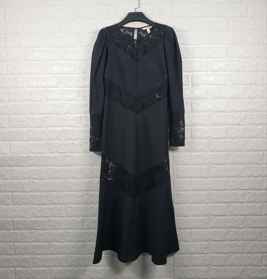 [55]H&M 레이스 트리밍 블랙 맥시 원피스 상품이미지3