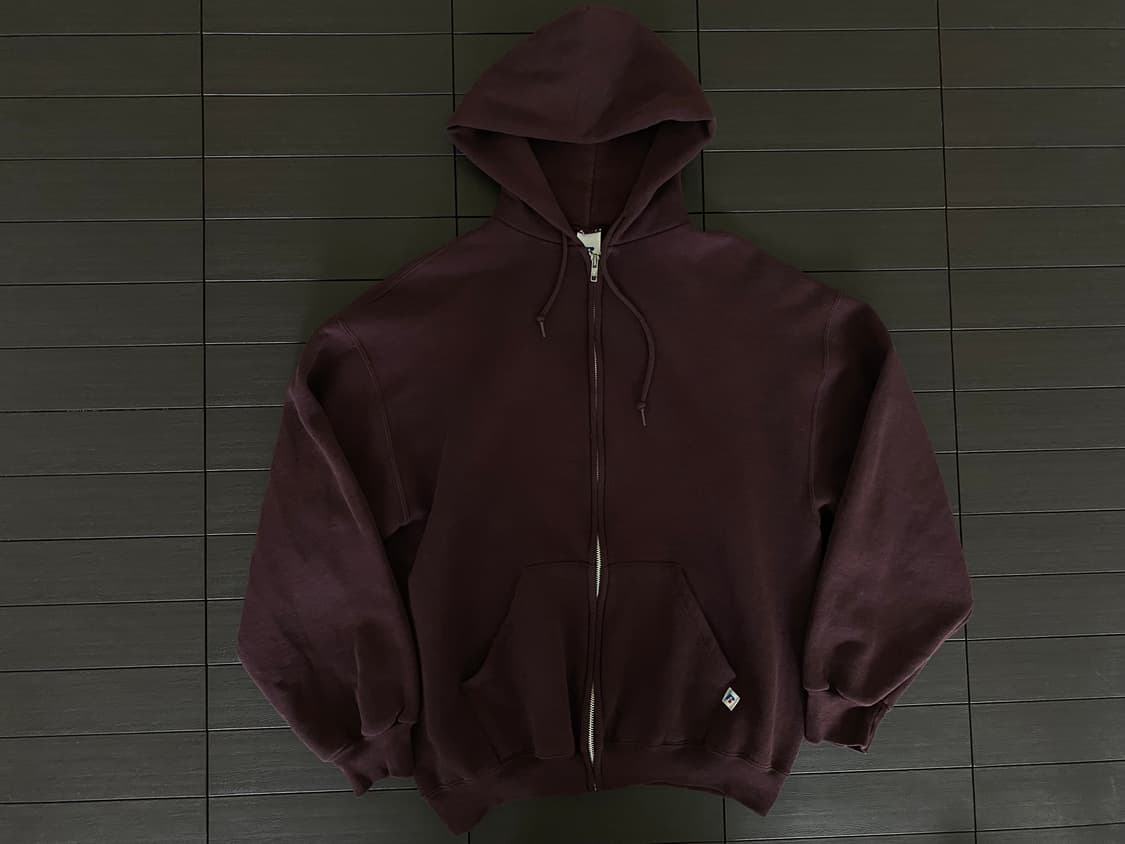 (L) 00s 빈티지 러셀 후드집업 브라운 상품이미지1