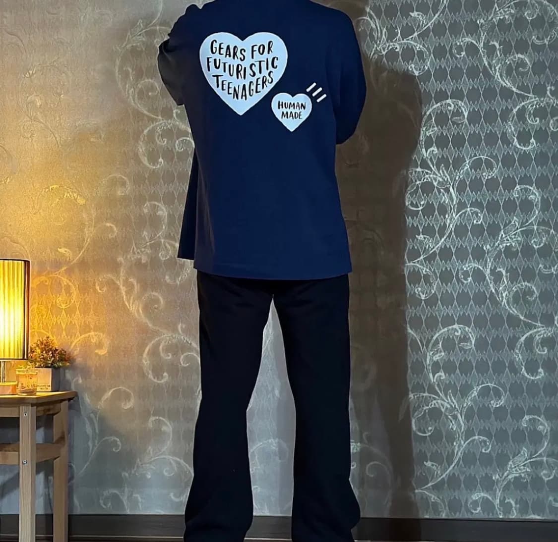 XL) 휴먼메이드 그래픽 롱슬리브 티셔츠 #6 네이비 상품이미지4