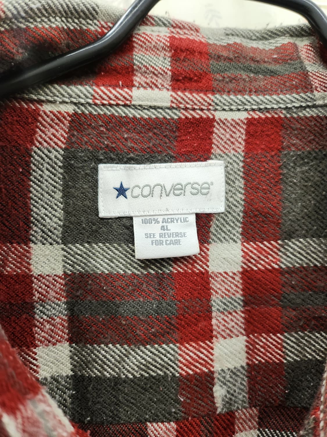 (지구샵) 컨버스 체크 오버셔츠 상품이미지2