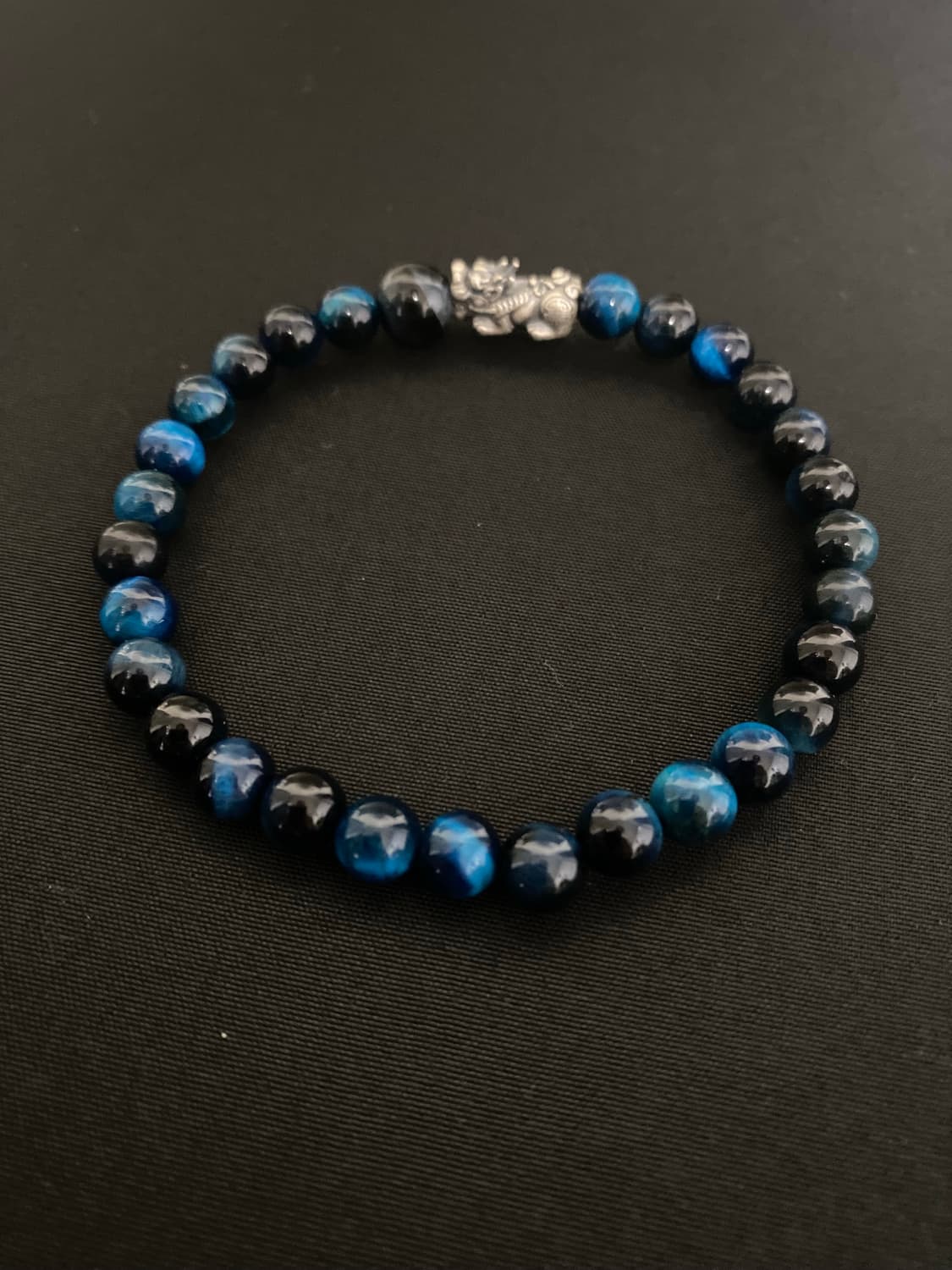 6mm 블루블랙 호안석 비휴 팔찌 상품이미지2