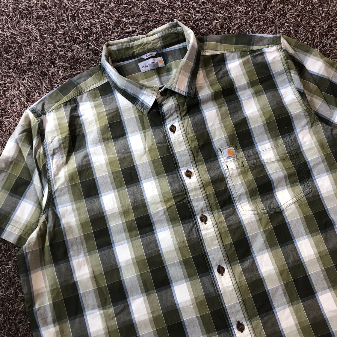 칼하트 체크 반팔 셔츠 상품이미지2