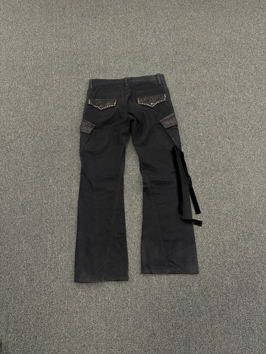 재패니즈 빈티지 부츠컷 블랙 카고팬츠 블랙진 상품이미지1