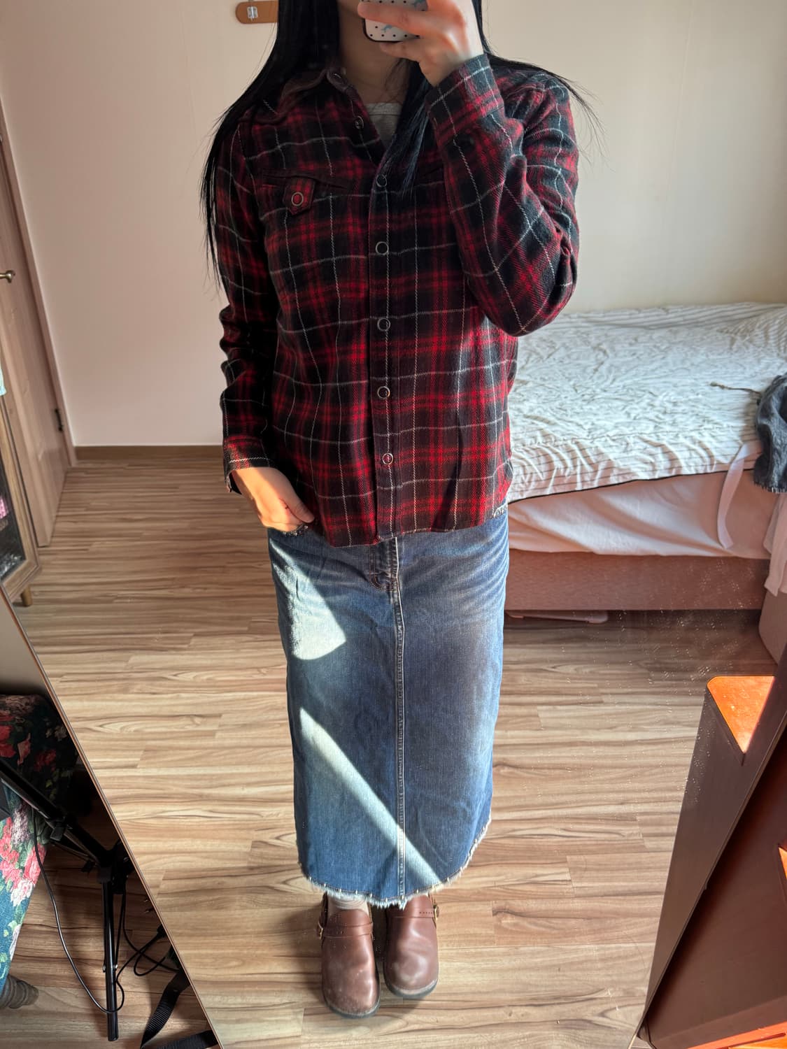 타탄 체크 웨스턴 셔츠 상품이미지1