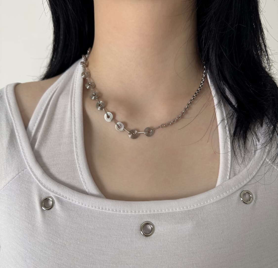 Orbit link necklace 나선형 레이어드 목걸이 상품이미지1