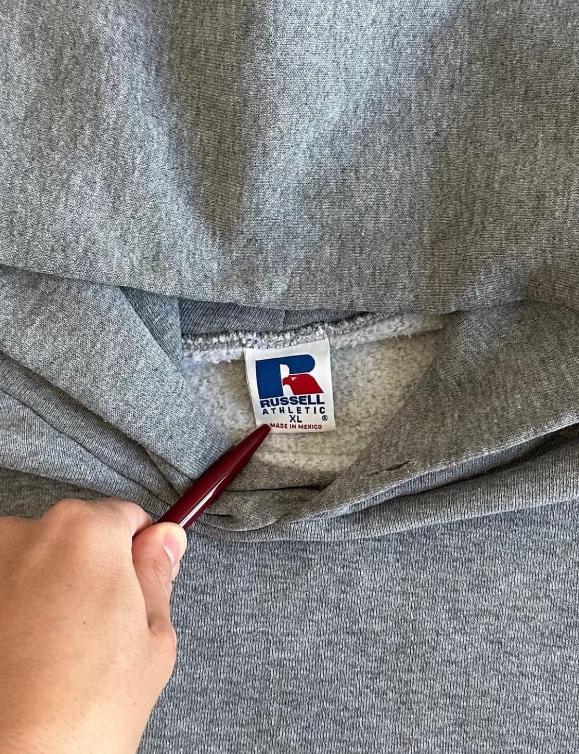 90s 빈티지 러셀 후드 그레이 상품이미지9