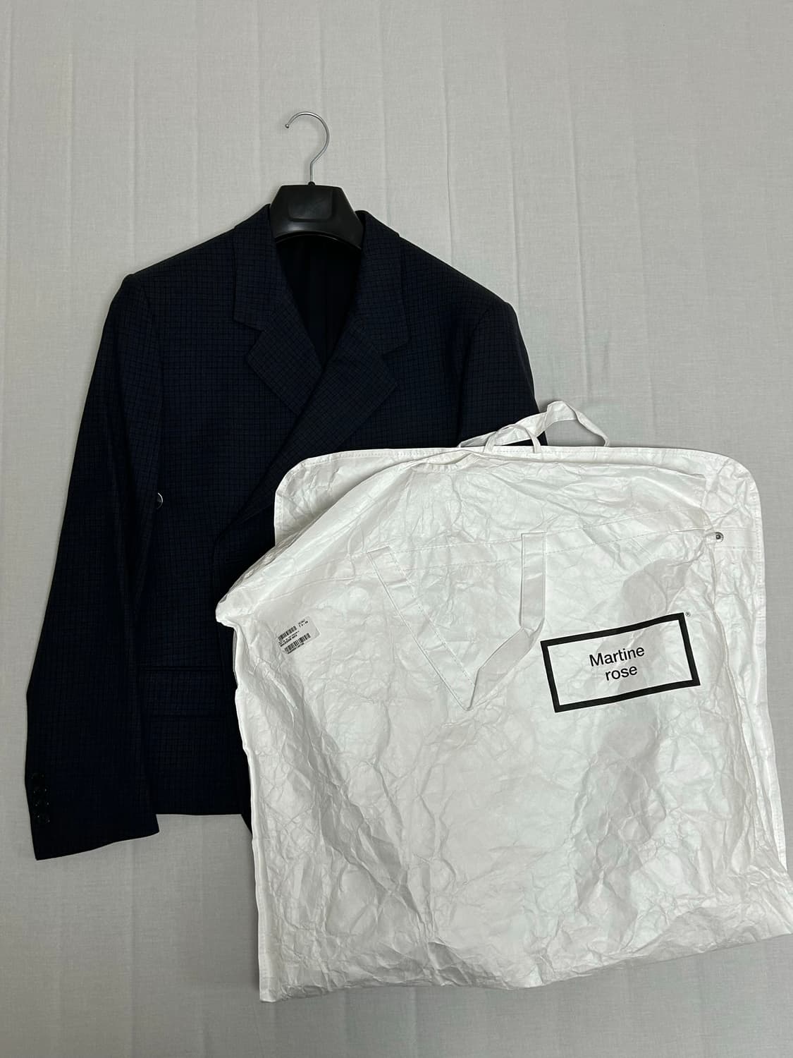 마틴로즈 네이비 체크 랩 블레이저 상품이미지3