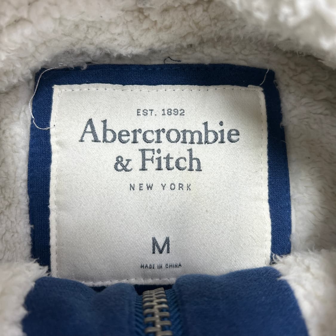 아베크롬비 블루 양털 후드집업(M) 상품이미지2