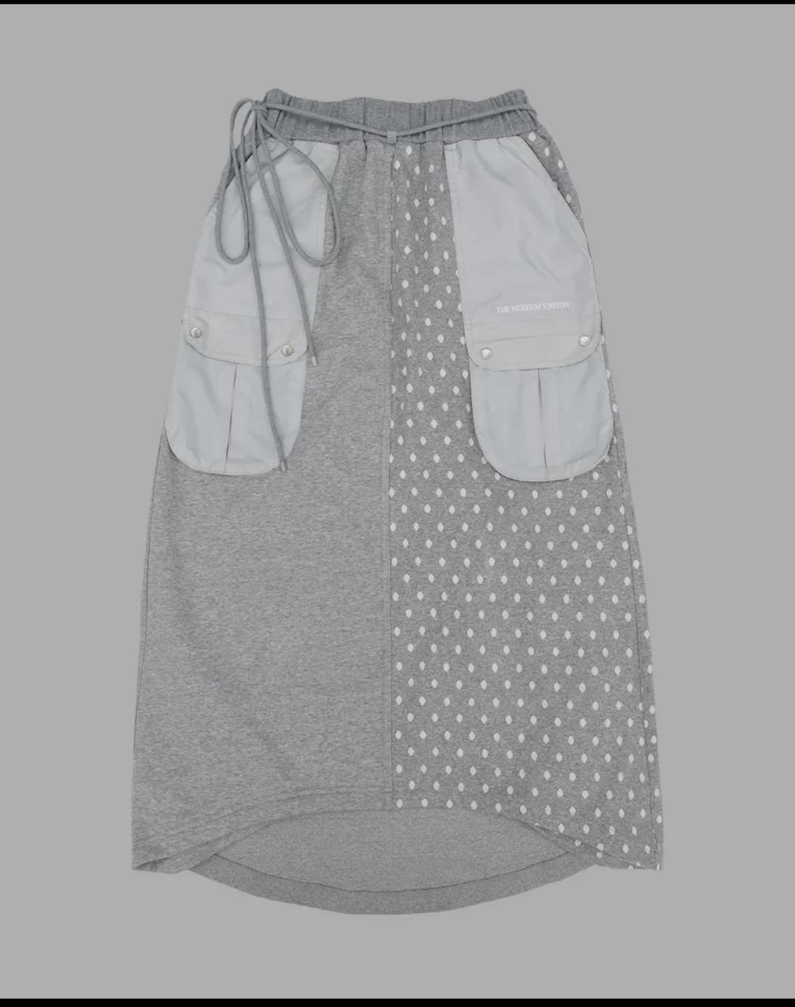 새상품 더뮤지엄비지터 포켓 롱 스커트 회색 상품이미지1