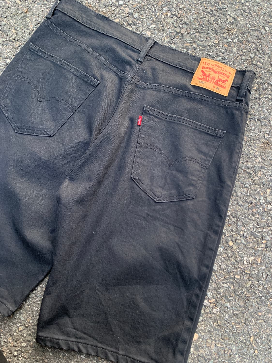 (빈티지)Levi’s 리바이스 569 루즈핏 블랙 반바지  상품이미지4
