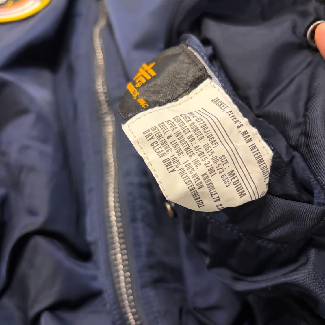 [M] 알파인더스트리 나사 NASA 항공 점퍼 네이비 C812 상품이미지6