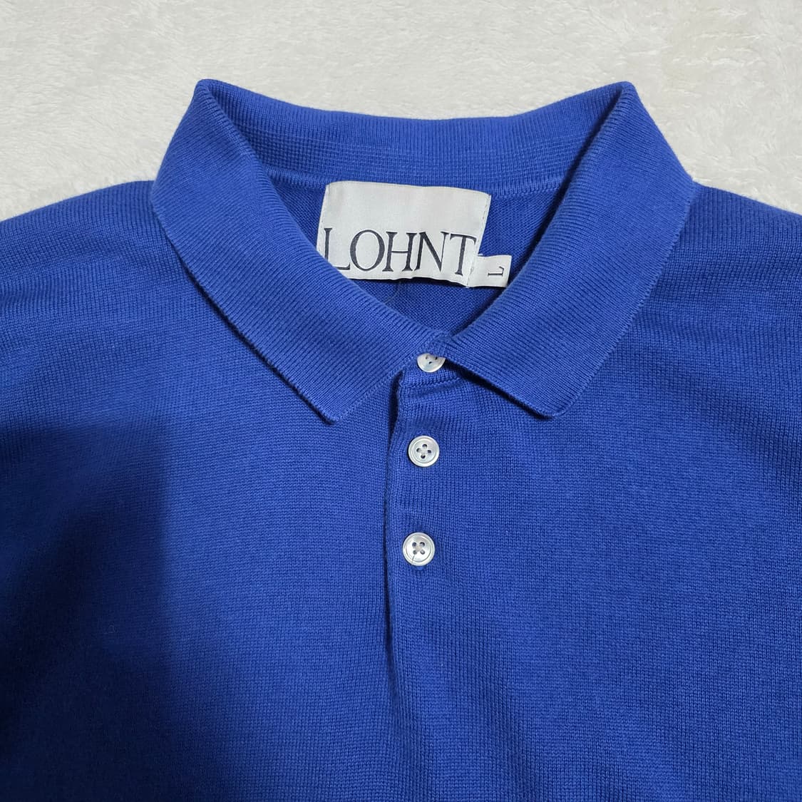 (L)론트 반팔 카라 니트  상품이미지2