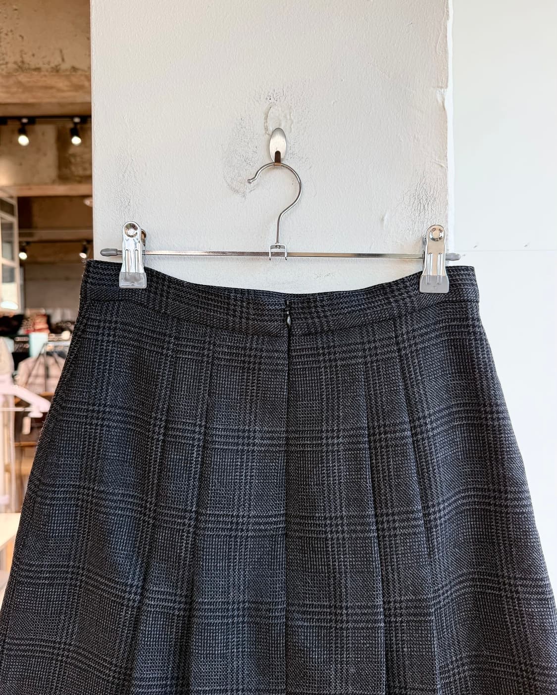 산드로 블랙 체크 플리츠 미니스커트  상품이미지6