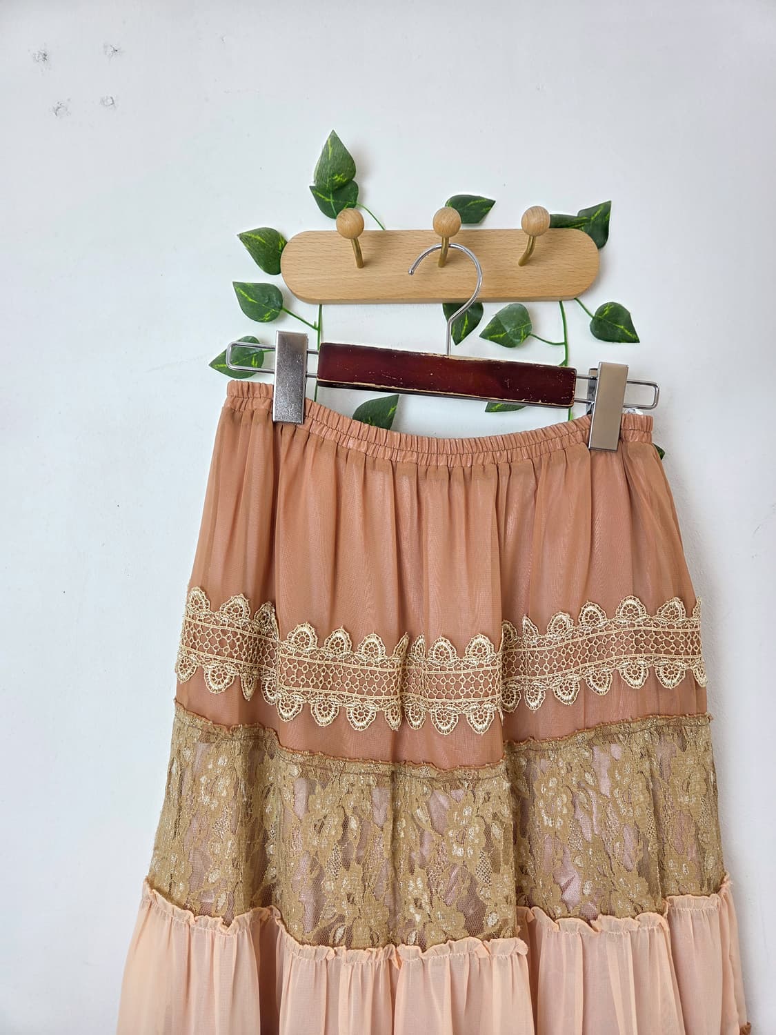 레이스 패치워크 스커트 상품이미지2