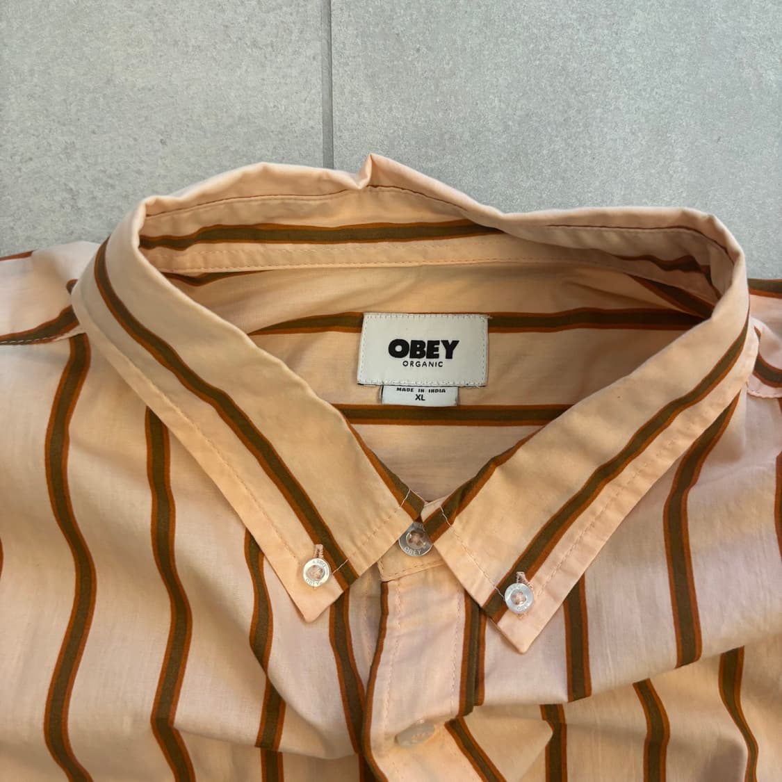 [XL] OBEY 스트라이프 셔츠 상품이미지4