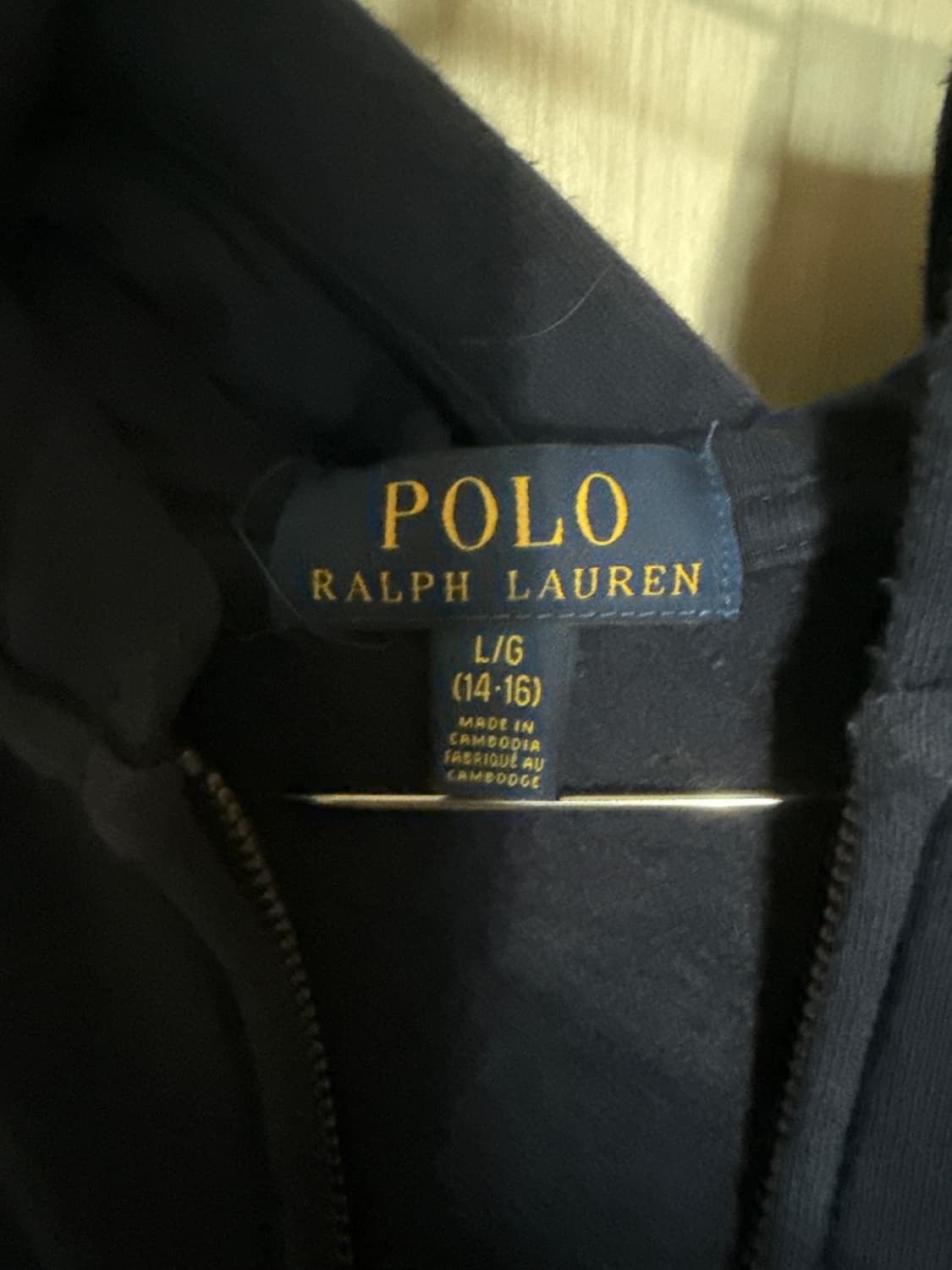 폴로 랄프로렌 후드집업 네이비 주니어 l 여성 s 상품이미지2