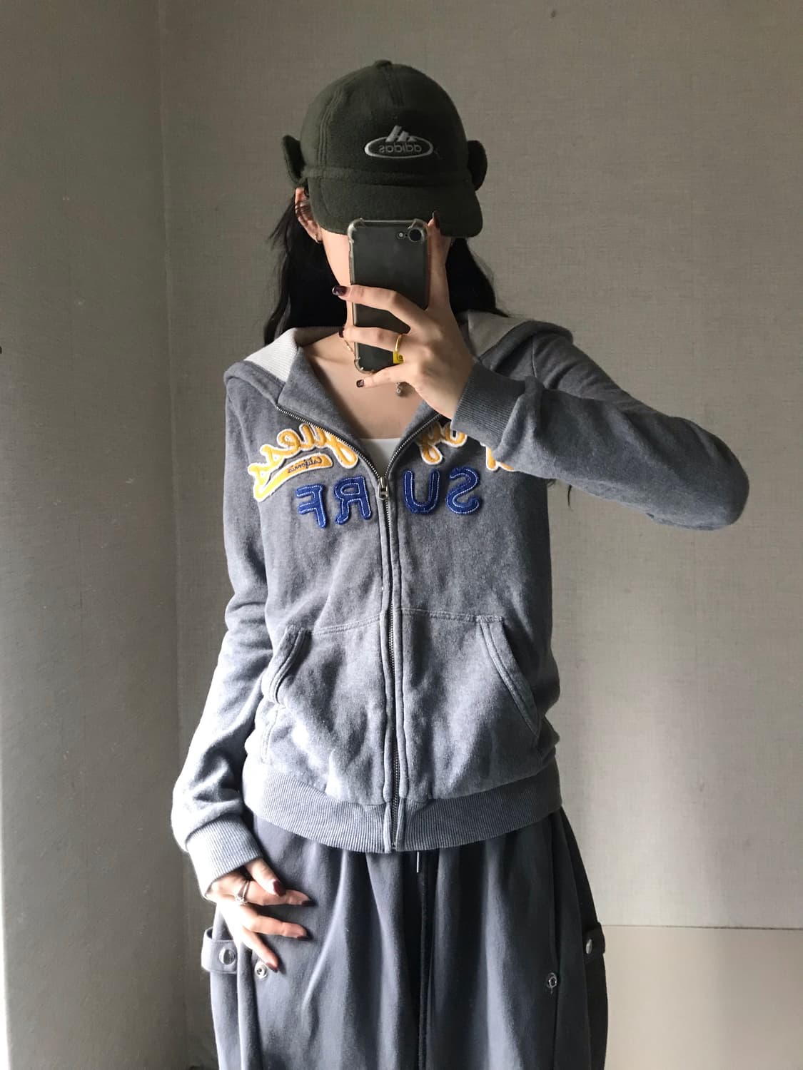 게스 그레이 후드집업 상품이미지3