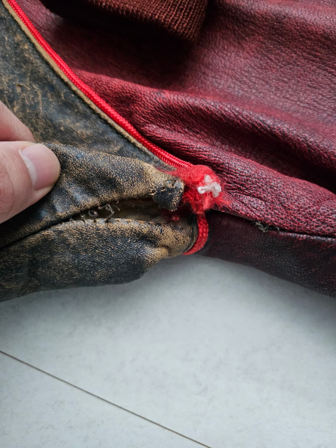 올드 아비렉스 Avirex 홀 레더 바시티
 상품이미지9