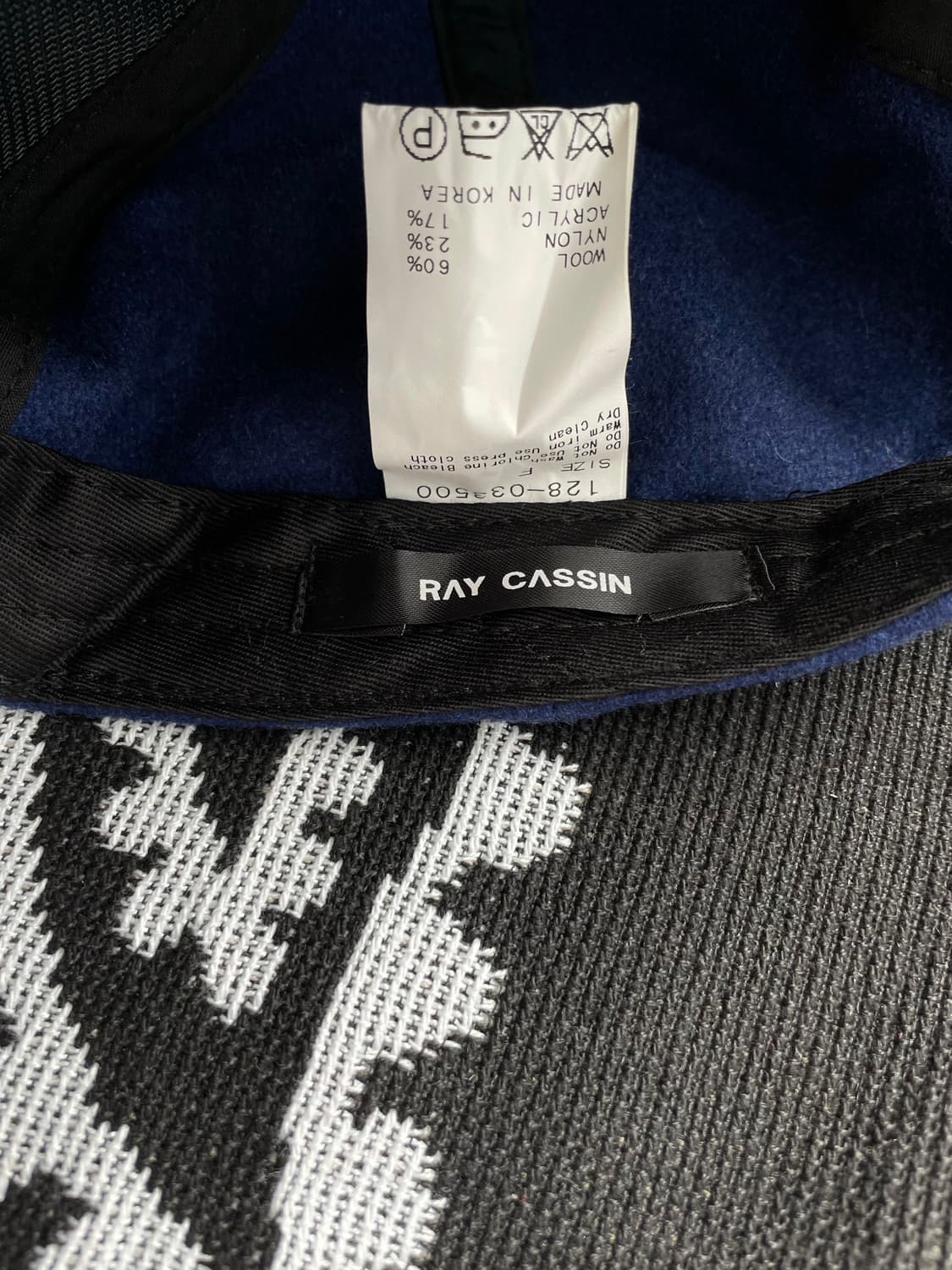 (30% OFF) Ray Cassin 울 슬로건 볼캡 상품이미지3