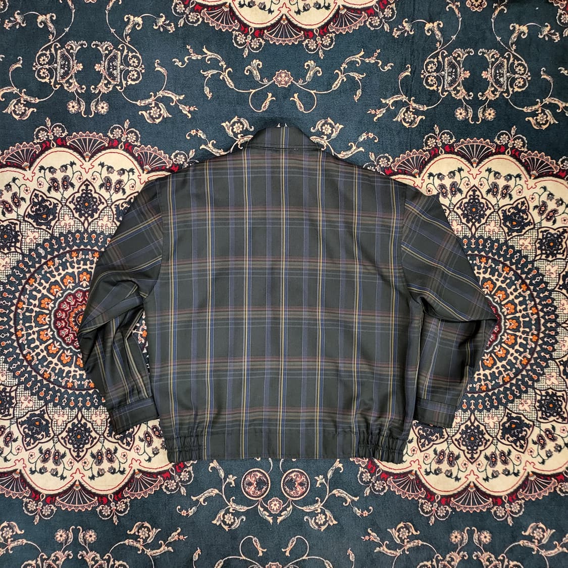 90s YSL입생로랑 체크 블루종 (95) 상품이미지6