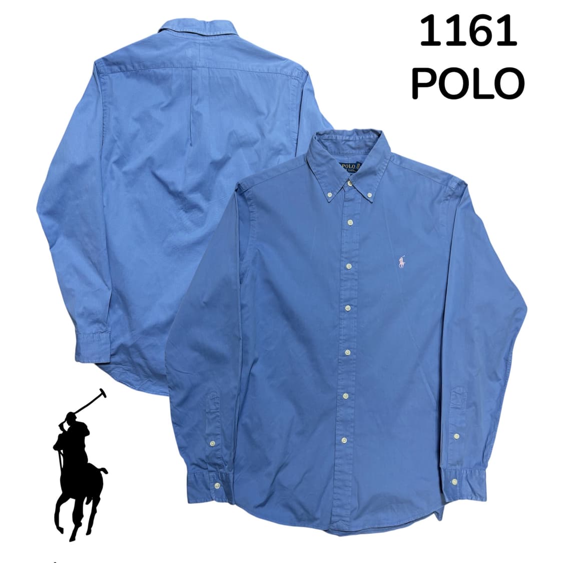 폴로 클래식핏 블루 신형 솔리드 셔츠 S 상품이미지1