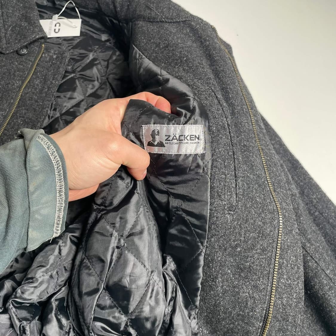 90's zacken 울 블렌드 봄버 상품이미지8