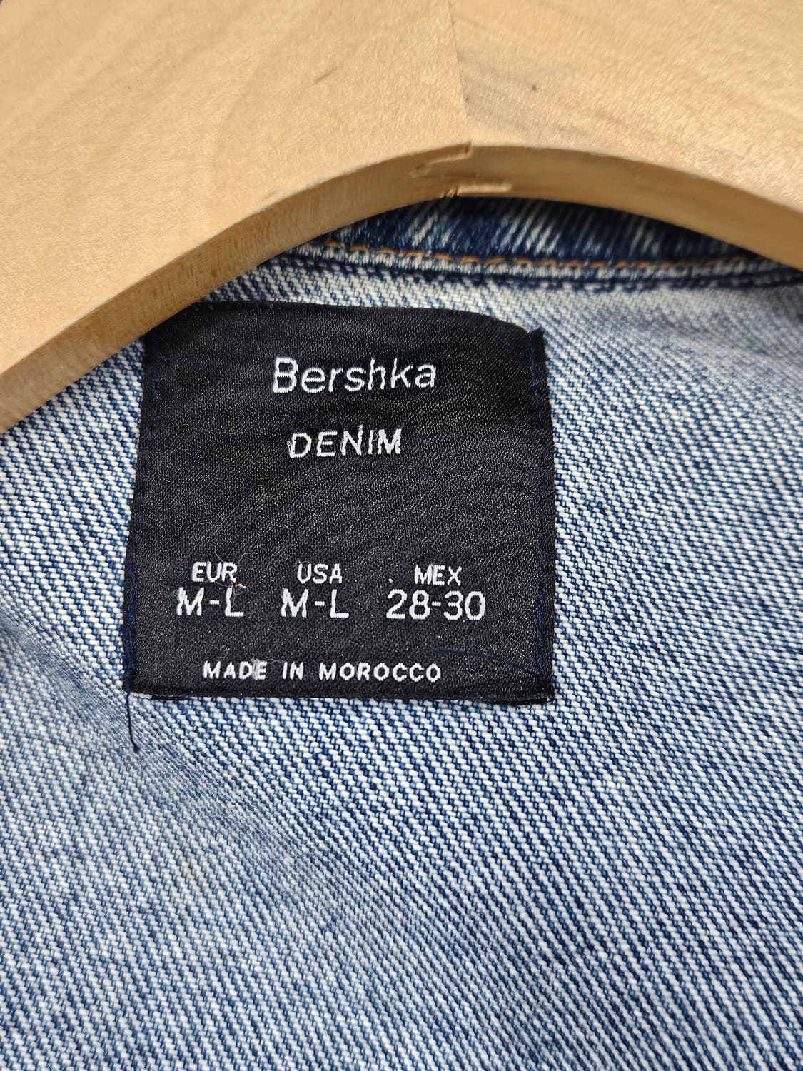 버쉬카(Bershka) 체크 데님 믹스 자켓 상품이미지4
