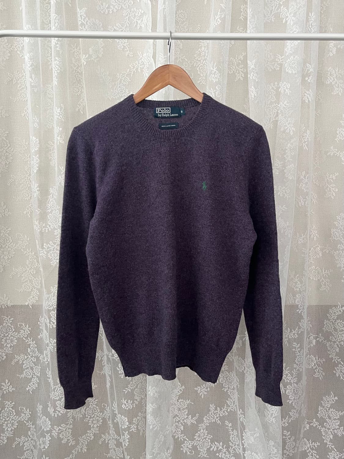 S) 폴로 랄프로렌 빈티지 램스울 니트 퍼플 상품이미지1