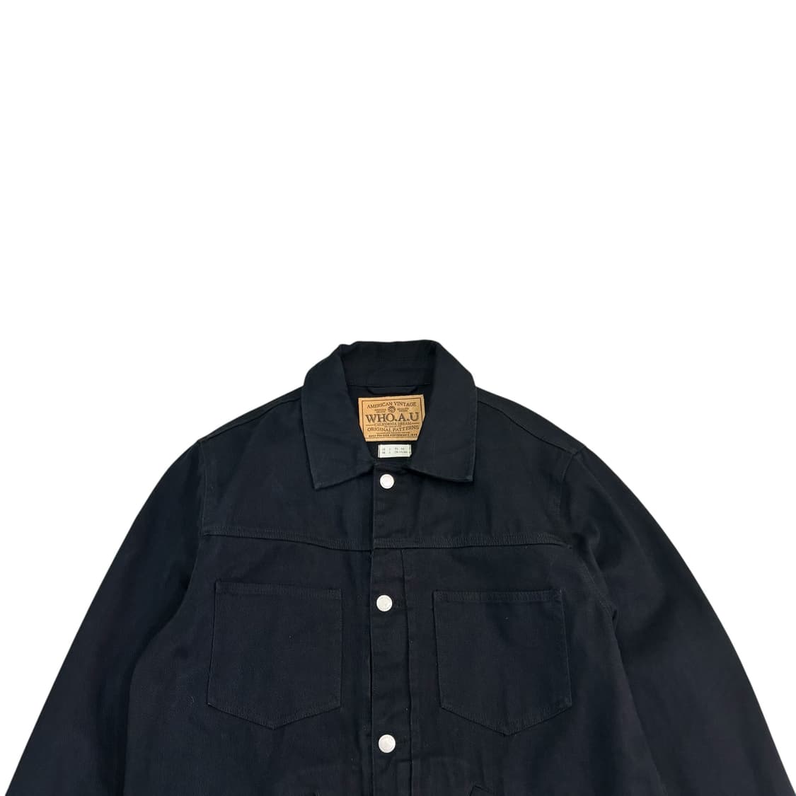 후아유 블랙 트러커 자켓 상품이미지2