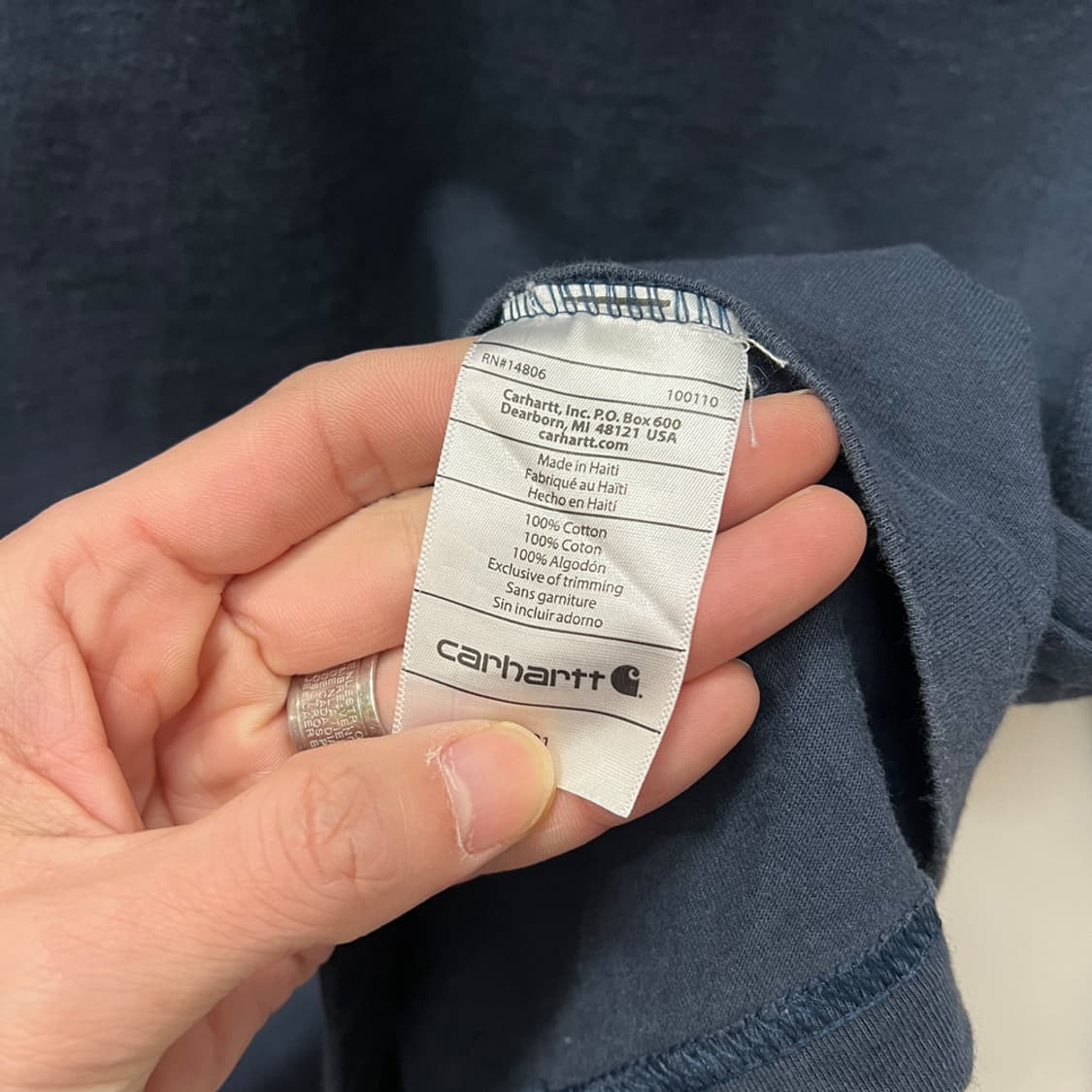 칼하트 시그니처 로고 긴팔 롱슬리브 S 상품이미지4