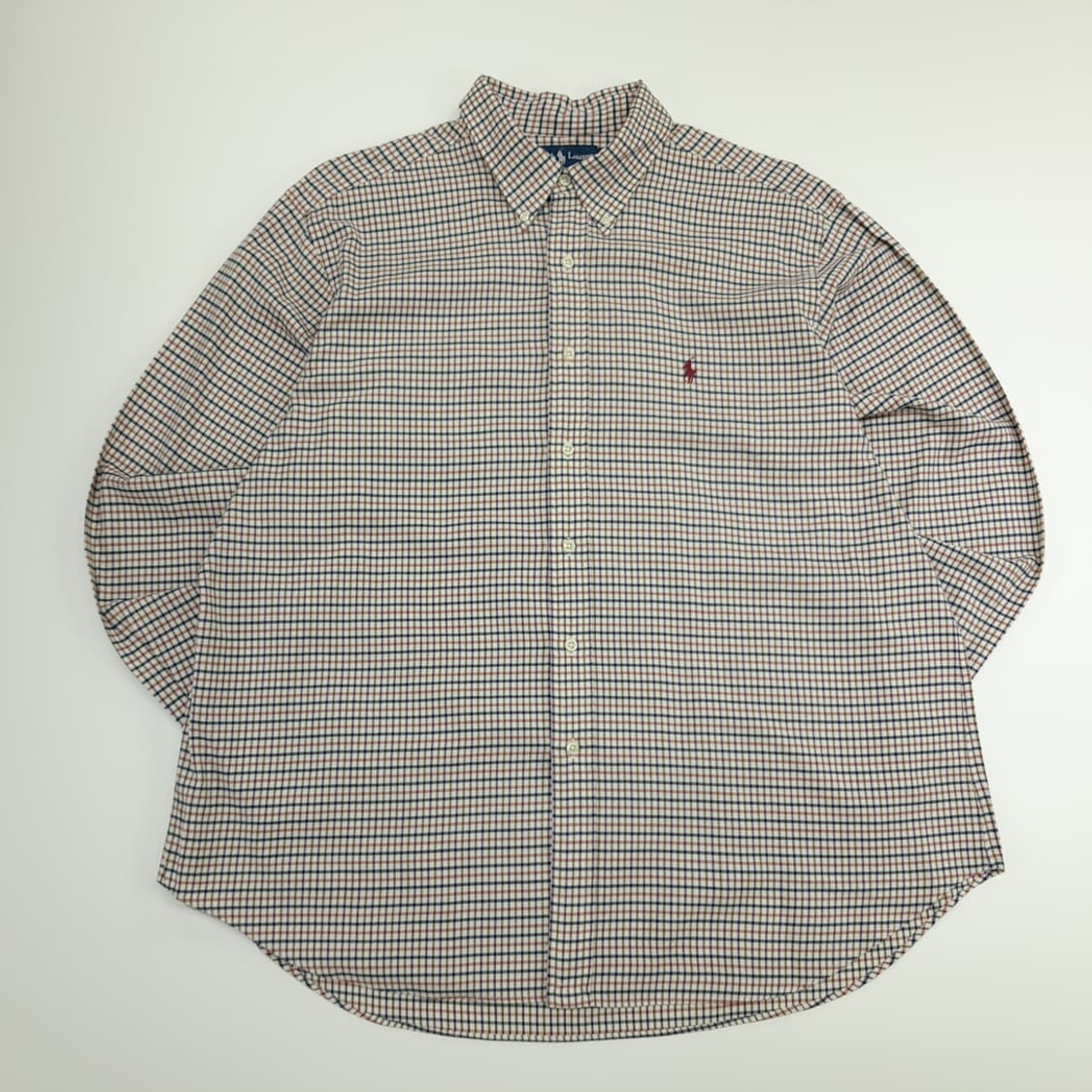 CN564 2XL 폴로 랄프로렌 멀티컬러 마이크로체크 긴팔 셔츠 남방 상품이미지1