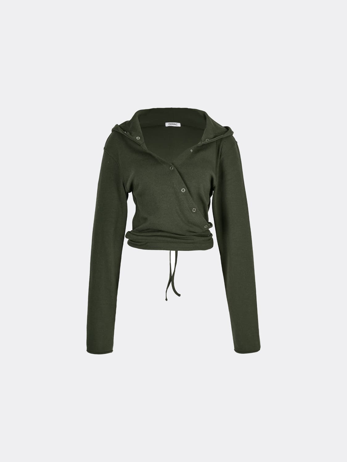 CERRIC 세릭 wrap hood cardigan-khaki 상품이미지1