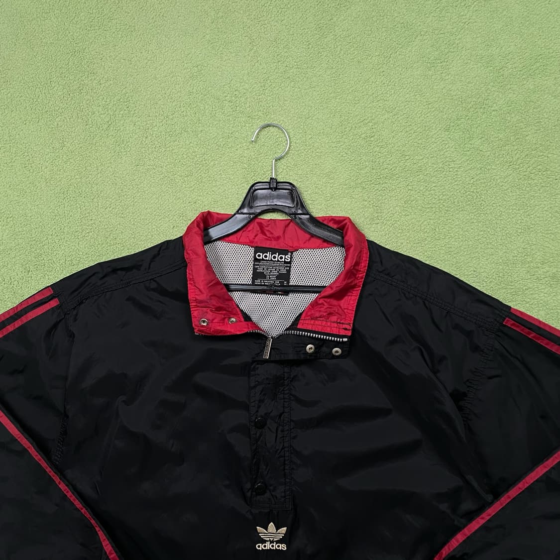 아디다스 00's 올드스쿨 후면 빅로고 반집업 우븐 상품이미지1