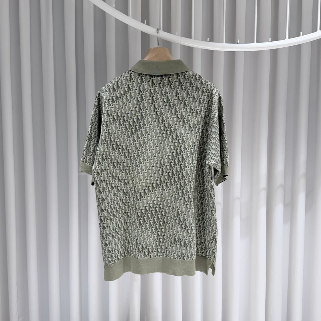 (A+/XL) / 디올 오블리크 폴로 반팔 셔츠 올리브그린 상품이미지5