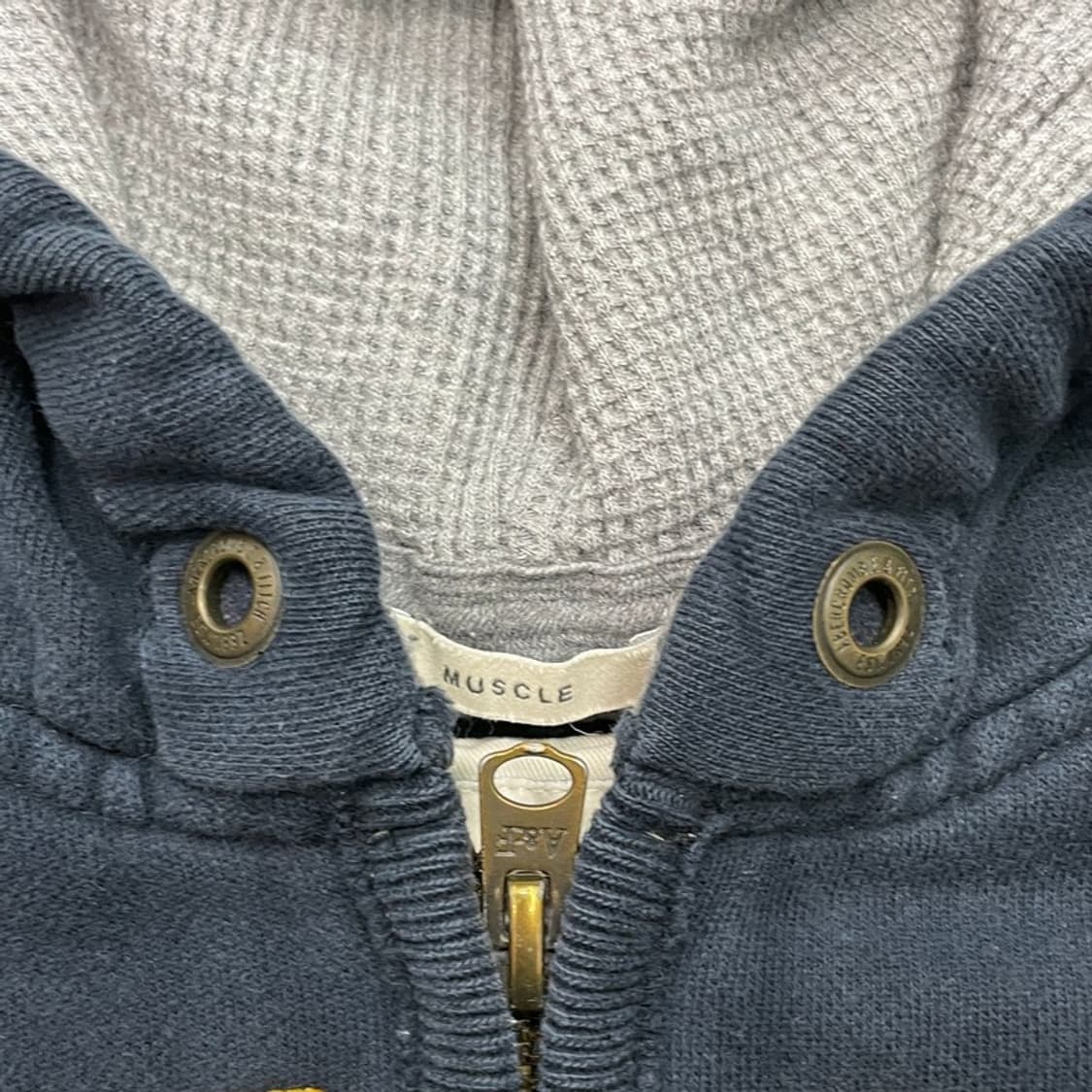 ABERCROMBIE & FITCH 로고 후드집업 네이비 M 상품이미지3