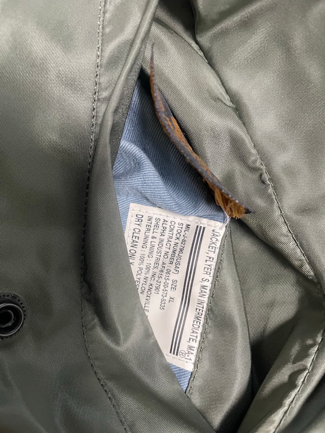 알파인더스트리 ma-1 XL 90s 빈티지 항공점퍼 상품이미지2