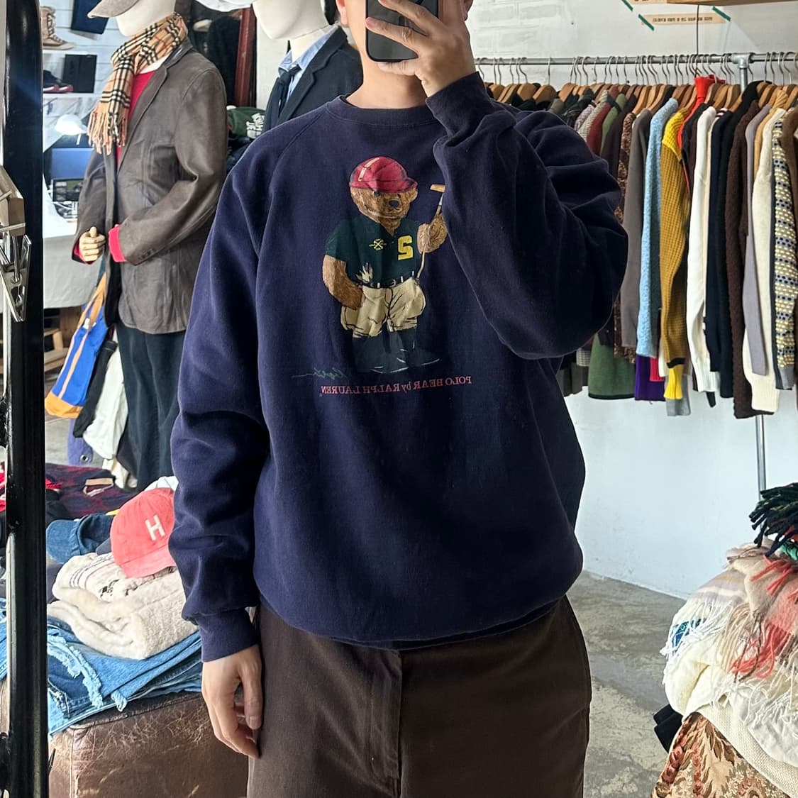 (착용컷) 폴로 랄프로렌 폴로 베어 스웻 셔츠 (남성용 103) 상품이미지4