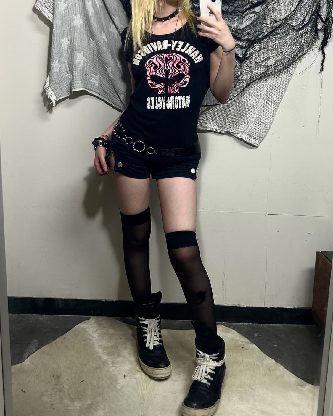 Harley Davidson punk cubic skull top 상품이미지2