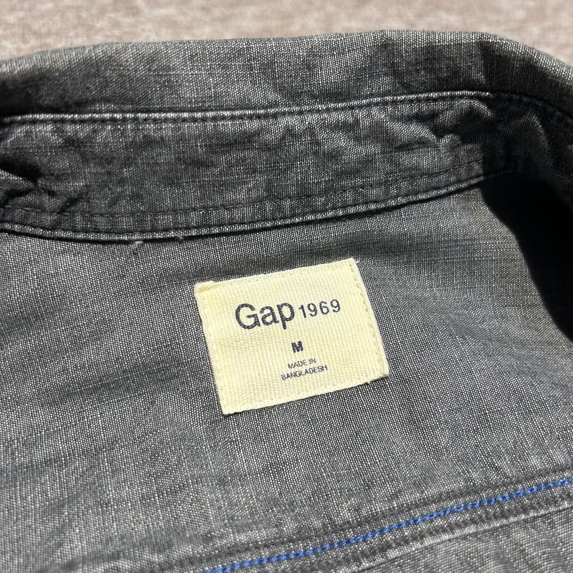 M) GAP 갭 샴브레이 투포켓 워크 셔츠 상품이미지6