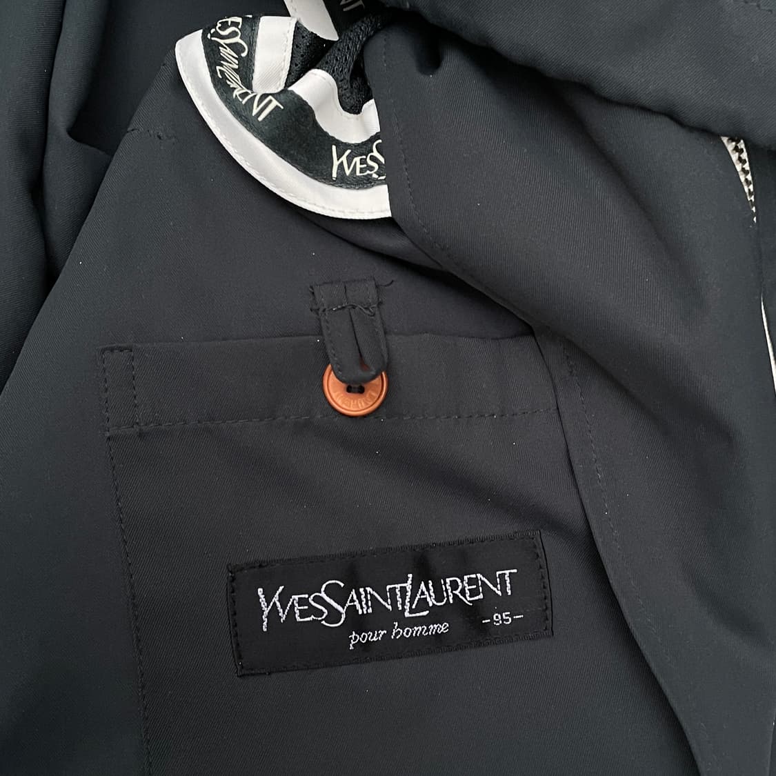 Ysl 입생로랑 딥 그린 카키 바람막이 블루종 트랙자켓 M 상품이미지8