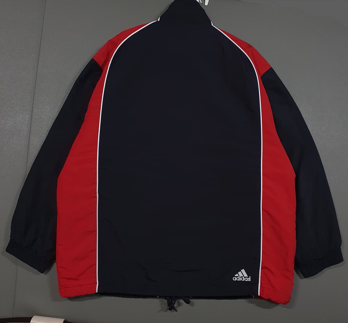 실측 3XL) 아디다스 올드스쿨 EQT PA 배색 삼선 누빔 점퍼 오버핏 상품이미지9