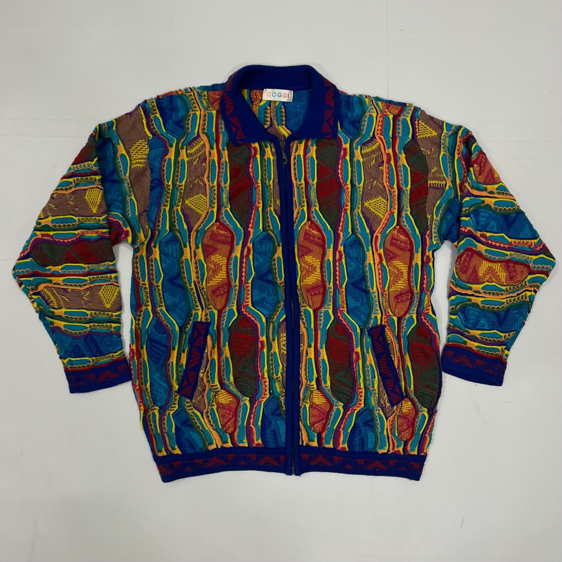 빈티지 케이블 니트집업 상품이미지1