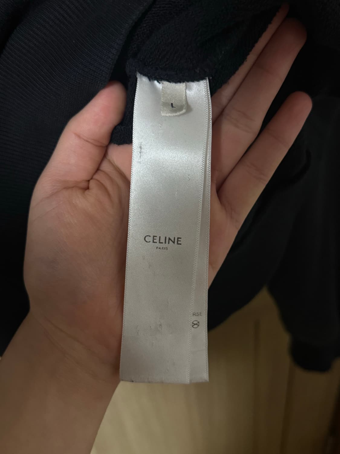 셀린느 백로고 후드집업 블랙 L 상품이미지8