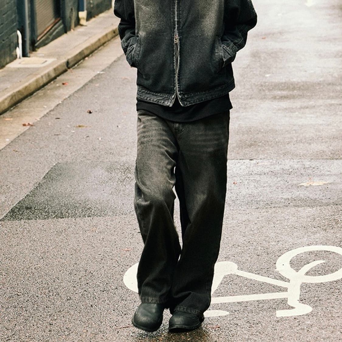 필루미네이트 워시드 데님 팬츠 L사이즈 상품이미지2