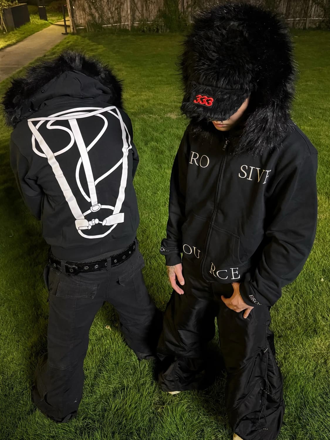 Gothic Tack Fur Zip Hoodie 상품이미지2