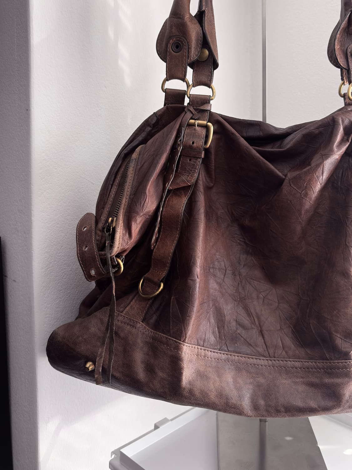 아돌포 도밍게즈 빈티지 워시드 숄더백 상품이미지2