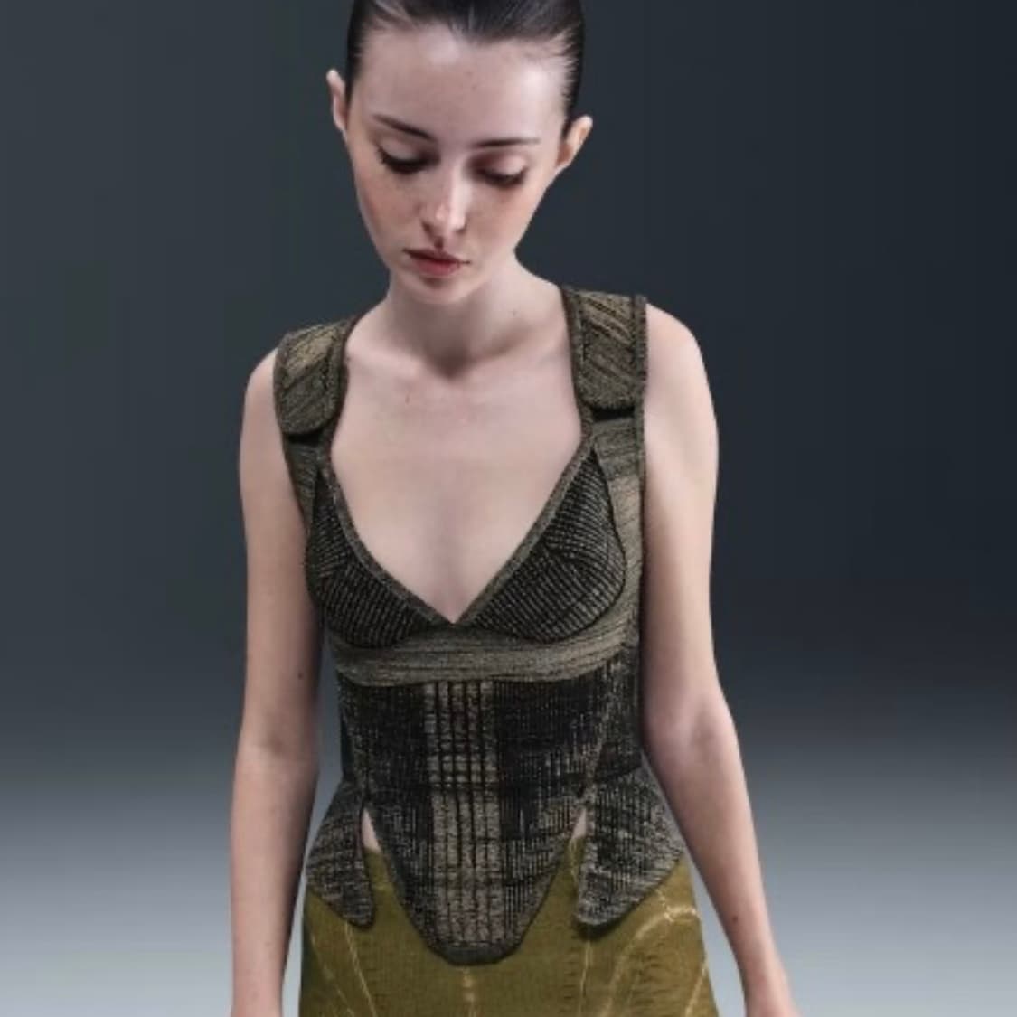 Nike x Knwls 사이드 코르셋 블랙 베이지 S 상품이미지1