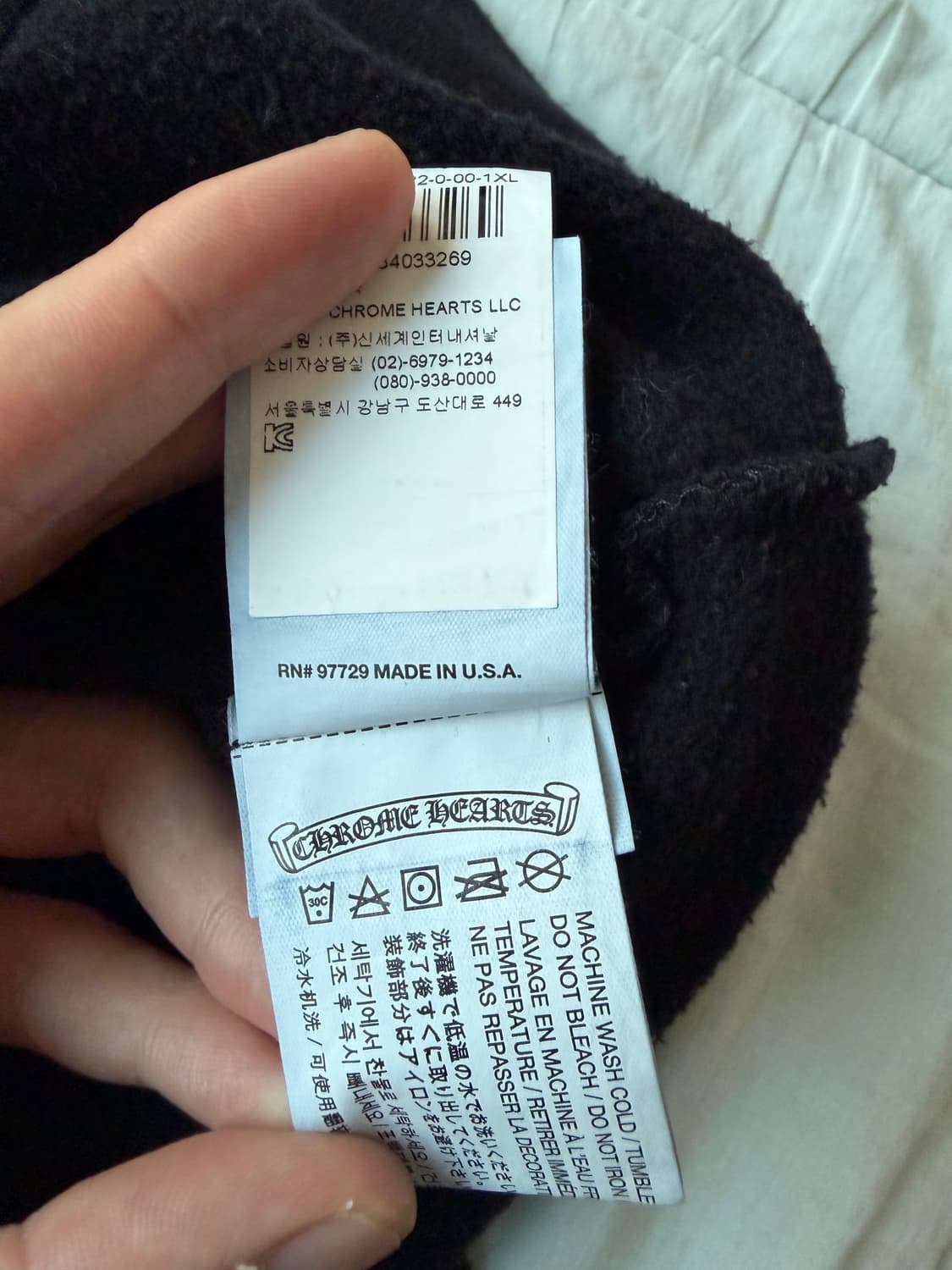 [XL] 크롬하츠 스크롤 로고 후드 하늘색 레터링 상품이미지7