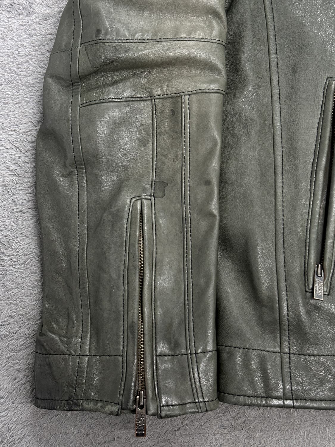 ARMANI COLLEZIONI 램스킨 레더 자켓 52 상품이미지5