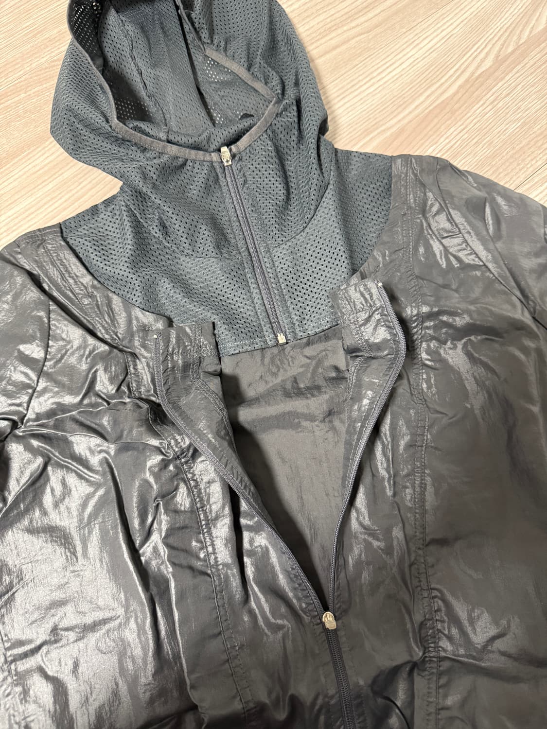 오호스 나일론 바라클라바 집업 차콜 상품이미지7